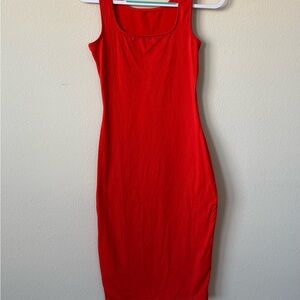 Elegant Red Sleeveless Dress